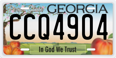 GA license plate CCQ4904