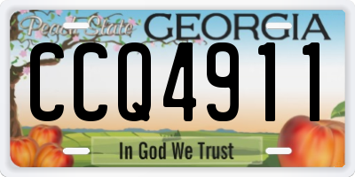 GA license plate CCQ4911