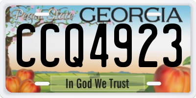 GA license plate CCQ4923