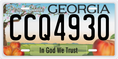 GA license plate CCQ4930