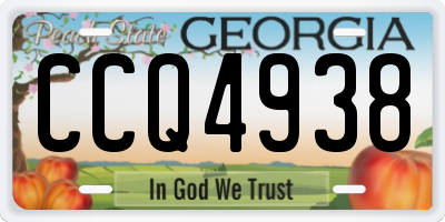 GA license plate CCQ4938
