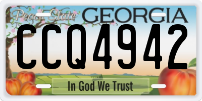 GA license plate CCQ4942