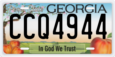 GA license plate CCQ4944