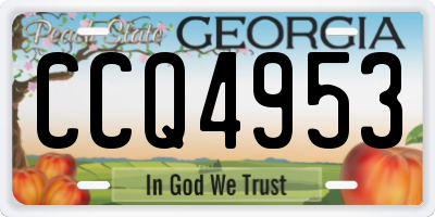 GA license plate CCQ4953