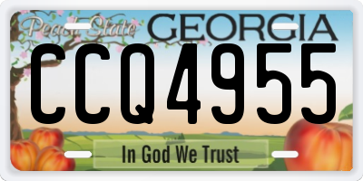 GA license plate CCQ4955