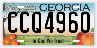 GA license plate CCQ4960