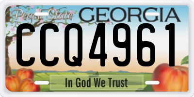 GA license plate CCQ4961