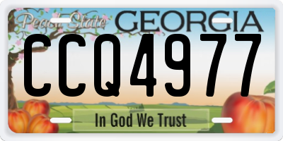 GA license plate CCQ4977