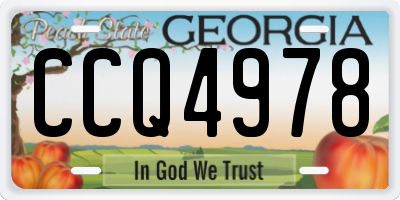 GA license plate CCQ4978