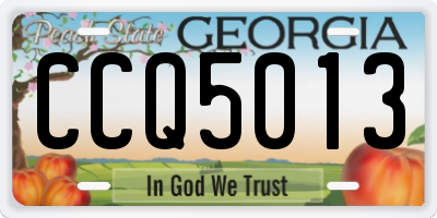 GA license plate CCQ5013