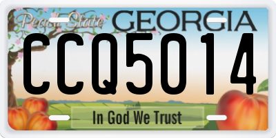 GA license plate CCQ5014