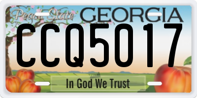 GA license plate CCQ5017