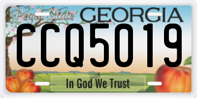 GA license plate CCQ5019