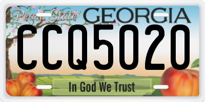 GA license plate CCQ5020