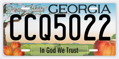 GA license plate CCQ5022