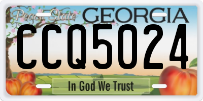 GA license plate CCQ5024
