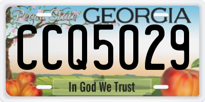 GA license plate CCQ5029
