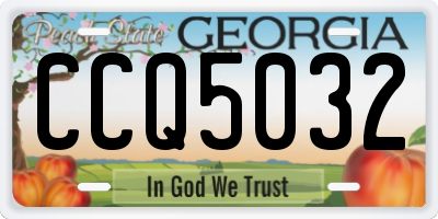 GA license plate CCQ5032