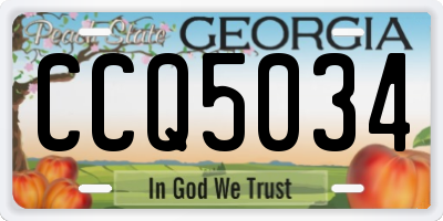 GA license plate CCQ5034