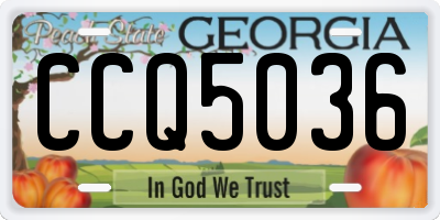 GA license plate CCQ5036