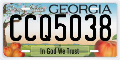 GA license plate CCQ5038