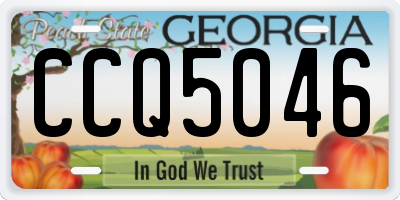 GA license plate CCQ5046