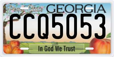 GA license plate CCQ5053