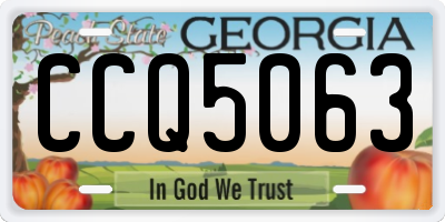 GA license plate CCQ5063