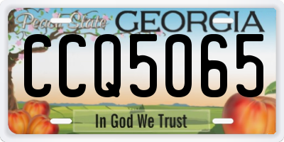 GA license plate CCQ5065