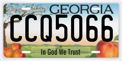 GA license plate CCQ5066