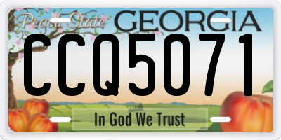 GA license plate CCQ5071
