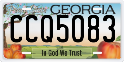GA license plate CCQ5083
