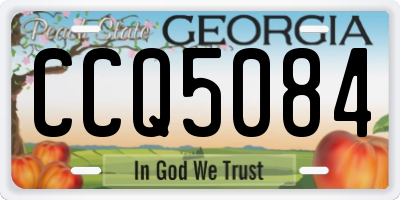 GA license plate CCQ5084