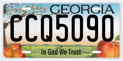 GA license plate CCQ5090