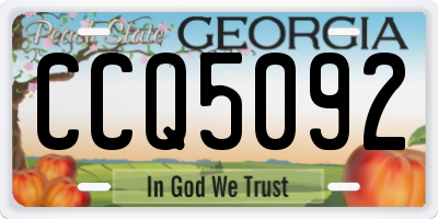 GA license plate CCQ5092