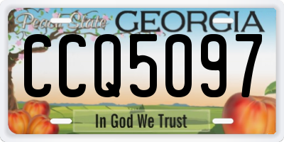 GA license plate CCQ5097