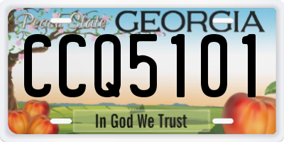 GA license plate CCQ5101