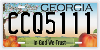 GA license plate CCQ5111