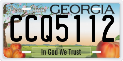 GA license plate CCQ5112