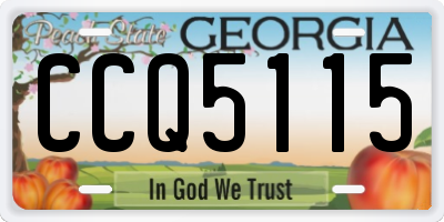 GA license plate CCQ5115