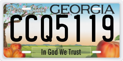 GA license plate CCQ5119
