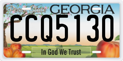 GA license plate CCQ5130