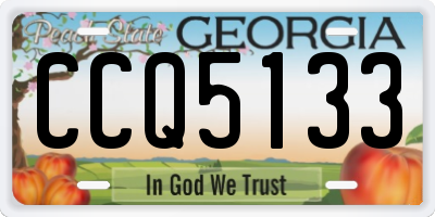 GA license plate CCQ5133
