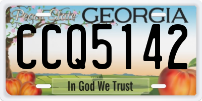 GA license plate CCQ5142