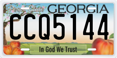 GA license plate CCQ5144