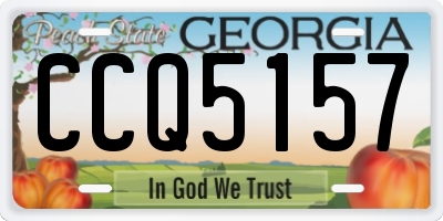 GA license plate CCQ5157