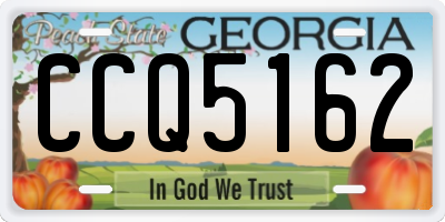 GA license plate CCQ5162