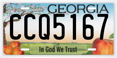 GA license plate CCQ5167