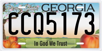 GA license plate CCQ5173