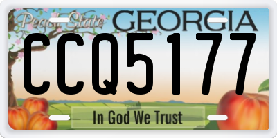GA license plate CCQ5177